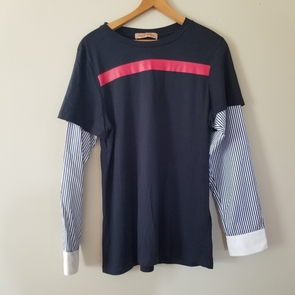 Maggie Marilyn Long Sleeve Button Cuff Tee Designer Size Small Unisex - Picture 7 of 10